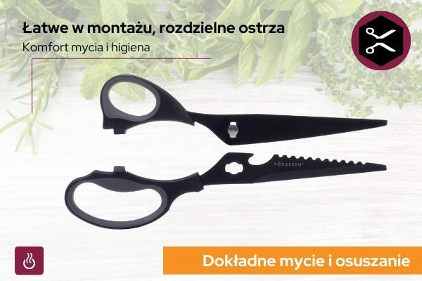 dokładne mycie i osuszanie nożyczek kohersen